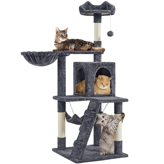 Árbol para Gatos Yaheetech de 137 cm Multinivel con Poste Rascador