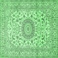 thumbnail image 1 of Ahgly Company Indoor Square Medallion Emerald Green Traditional Area Rugs, 3' Square, 1 of 4