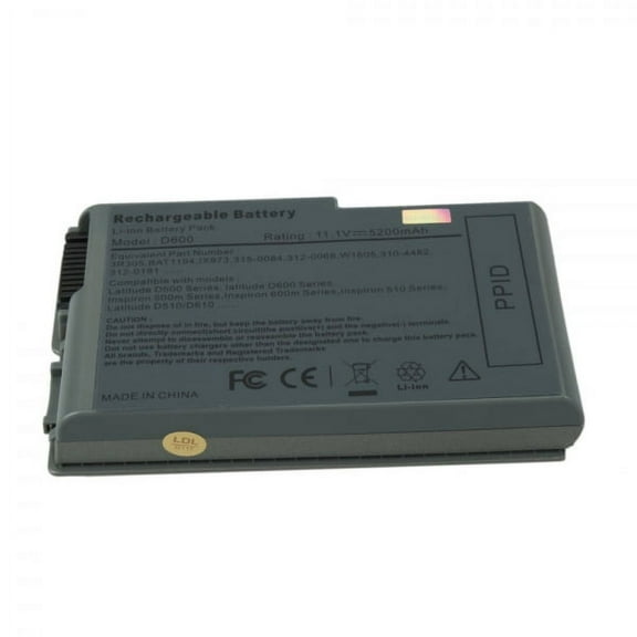 Laptop Battery for Dell Inspiron 600M (6-cell, 4400mAh)