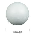 thumbnail image 1 of Chendee Blank Round Solid Polystyrene Foam Ball For Wedding Craft,8Cm, 1 of 9
