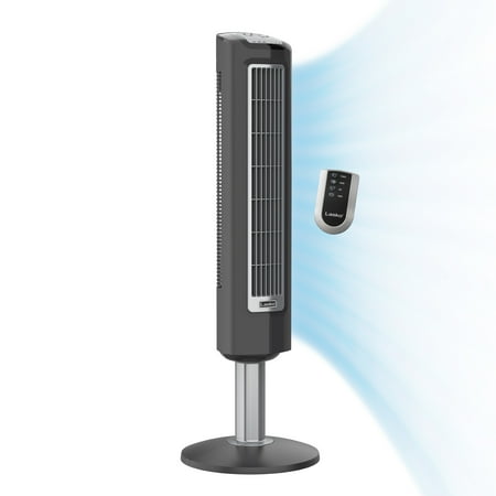 

Lasko 38 Wind Tower 3-Speed Oscillating Tower Fan with Remote and Timer 2519 Gray