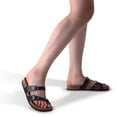 thumbnail image 4 of Bocca Women Adjustable Slide Sandals Black Summer Flip-Flops Ring Open Toe 9M, 4 of 7