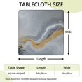 thumbnail image 2 of Gray Gold Marble Pattern Square Fitted Tablecloth with Elastic Edge,Square Table Cover,Washable Elastic Table Cover for Home Kitchen Party Decor 34"x34", 2 of 6