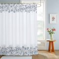 thumbnail image 4 of Shower Curtain Spring Floral Line Art Shower Curtains for Bathroom Decor, Waterproof Polyester Shower Curtain Set with Hooks, Extra Long 72" x 78" White Modern, 4 of 9