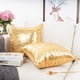 thumbnail image 3 of Fundas de almohada decorativas YOUR SMILE con lentejuelas doradas satinadas, 45 x 45 cm, 3 of 7