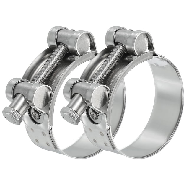 Uxcell T-Bolt Hose Clamp, Intercooler Pipe Tube Clamps, Stainless Steel Radiator Hose Clamp 48-51mm
