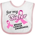 thumbnail image 3 of Inktastic For My Sister - Breast Cancer Awareness Boys or Girls Baby Bib, 3 of 4