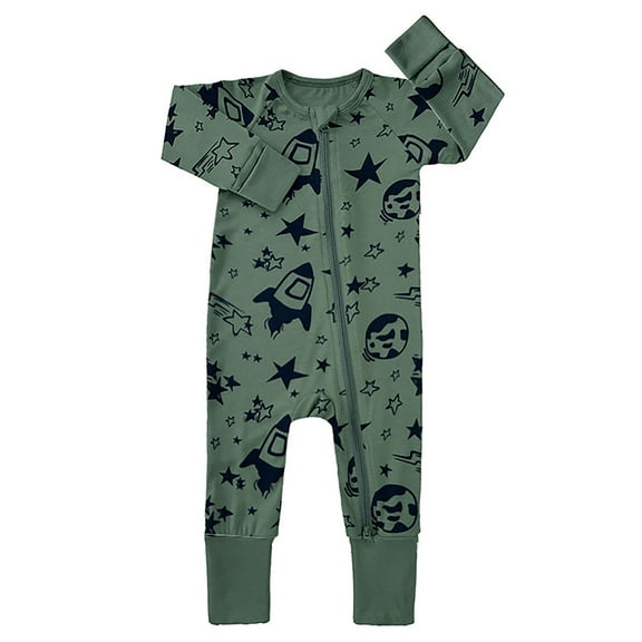 WIBACKER Viscose from Bamboo Footless Pajamas for Infant Baby Boys Zipper Pjs Sleep 'N Play Footed Romper 0-24M