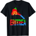 thumbnail image 2 of Love Eritrea With Eritrean Flag In Eritrea Map T-Shirt, 2 of 3