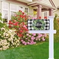 thumbnail image 5 of Mailbox Covers Magnetic Welcome Box Wreath Mailbox Cover Magnetic Buffalo Plaid Garden Yard Home Green Decor for Outdoor Standard Size 21x18 in, 5 of 6