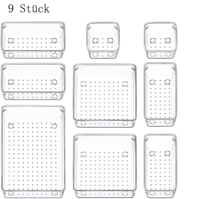 Ensemble de 9 Pcs pour un Rangement Ordonné Organisateur de Tiroirs de Commode Efficace