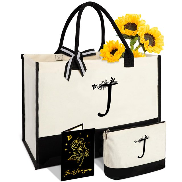 Set de regalo inicial de lona personalizado Vanqruo