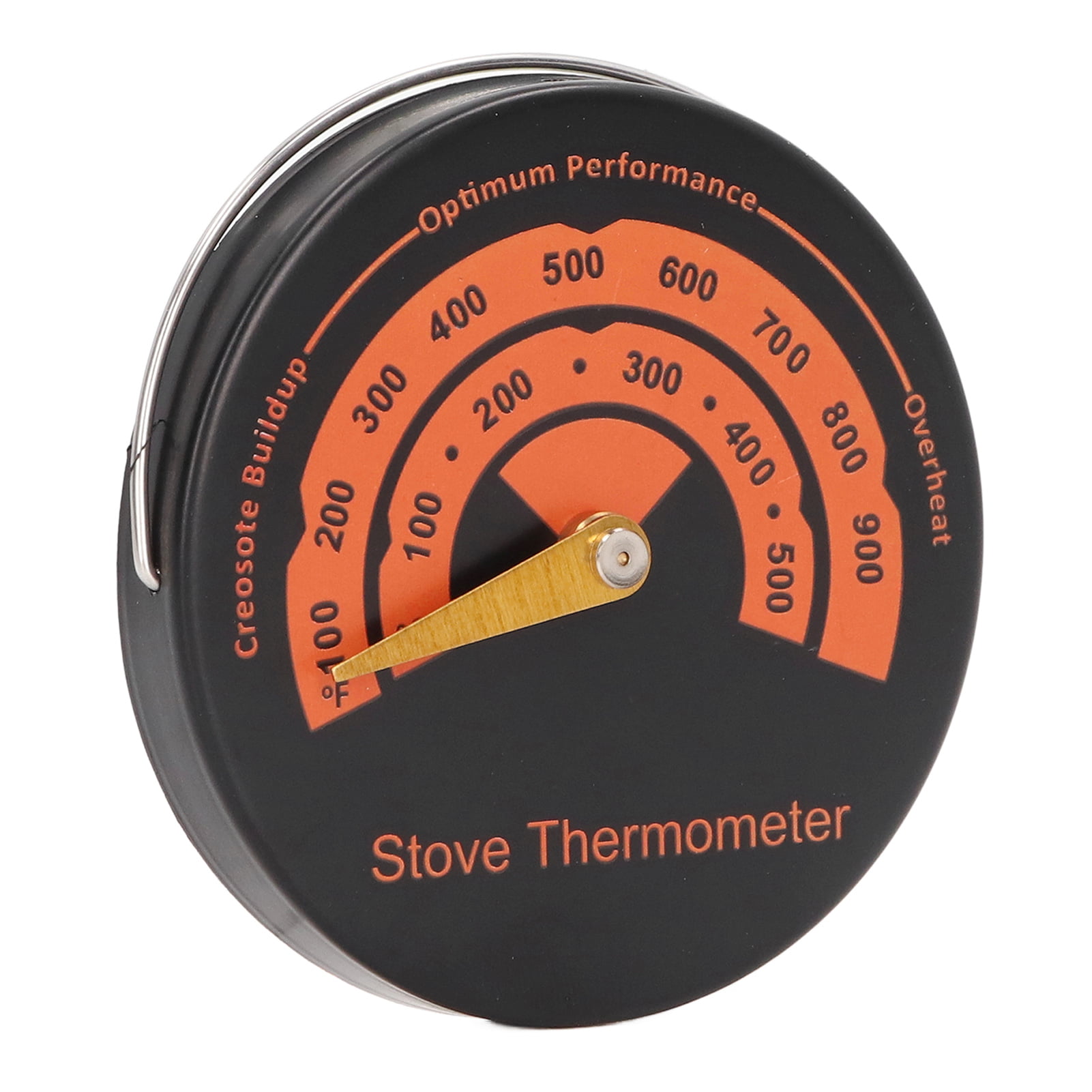 Wood Stove Thermometer, Magnetic Stove Thermometer 0‑500℃ Aluminum Alloy  Dial Plate High Accuracy Thermometer Gauge for Fireplace