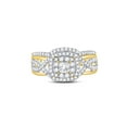 thumbnail image 2 of Diamond Princess 14kt Yellow Gold Princess Diamond Bridal Wedding Ring Band Set 7/8 Cttw, 2 of 4
