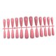 thumbnail image 2 of Qarigey 24 piezas de barniz de diseño de ataúd de uñas postizas puntas de uñas artificiales extralargas suministros de manicura estilo Arte de uñas rosado, 2 of 6