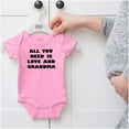 thumbnail image 5 of All You Need is Grandma Cute Grandkid Romper Boys or Girls Infant Baby Brisco Brands NB, 5 of 6