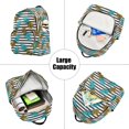 thumbnail image 5 of FORMRS Mini Backpack Purse for Women Quilted Travel Daypack Casual Shoulder Bag, Pineapple Stripes Pattern, 5 of 7