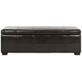 thumbnail image 3 of Safavieh Madison Banquette de Rangement en Cuir Marron, 3 of 5