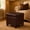 Brown, variant on Leather Ottoman with Storage,18" Square Ottomans Foot Rest with Hinged Lid & Solid Wood Legs Upholstered Cube Footstool Hidden Storage for Living Room, Bedroom(Brown)