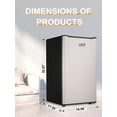 thumbnail image 2 of GGTB 3.0 Cu.ft Compact Upright Freezer, Mini Freezer with Reversible Door & Removable Shelves, Adjustable Thermostat, Silver, 2 of 7