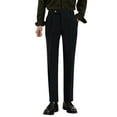 thumbnail image 1 of Men's Solid Colour Loose Straight Draped Casual Style Trousers Spring Summer Suit Trousers, 1 of 4