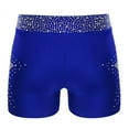 thumbnail image 2 of YiZYiF Kids Girls Glittery Shorts Elastic Sparkly Party High Waist Dance Shorts Athletic Gymnastics Blue 14, 2 of 6