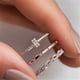 thumbnail image 3 of Conjunto de tres piezas de anillo de diamantes y circonitas con forma de cruz creativo de moda europea y americana, 3 of 4