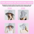 thumbnail image 5 of Neck Flap Sun Hat with Wide Brim, UPF50+ Hiking Safari Fishing Hat for Women Sun Protection Beach Hat(Gray), 5 of 7