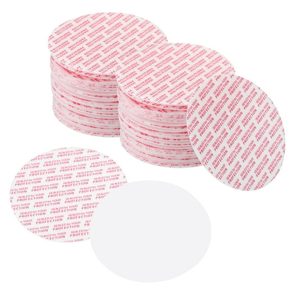 67mm/2.61inch Foam Lid Liner, 200Pcs PS Resistant Pressure Sensitive Seal White Red