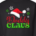 thumbnail image 3 of Inktastic Daddy Claus with Christmas Santa Hat and Snowflakes Adult Sweatshirt, 3 of 4