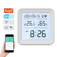 thumbnail image 1 of Tuya Wifi Temperature and Humidity Sensor with Backlight App Remote Monitoring for Home Smart Scene Linkage, Compatible with Amazon Alexa and Google Home Voice Control, 1 of 8