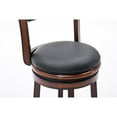 thumbnail image 5 of Boraam Palmetto 29in. High Open Back Swivel Wood Bar Stool - English Tudor Finish, 5 of 11