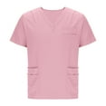 thumbnail image 4 of IYTR Scrub for Men's V-Neck Scrub Top with 1 Chest Pocket Short Sleeve Nurse Uniform Tshirts Casual Shirts Pockets (Pink,S), 4 of 7