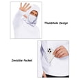 thumbnail image 4 of Pinspark Men's Long Sleeve Fishing Shirts UPF 50+ Sun Protection Hoodie with Mask Quick Dry Hiking Neck Gaiter Hoodie UV Rashguards, 4 of 6