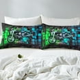 thumbnail image 4 of Erosebridal Motorcycle Motorbike Bed Sheets King,Extreme Sports Bedding King Size,Plaid Buffalo Sheet Set King,Super Cozy Teens Bedroom Decor,4 Pieces, 4 of 7