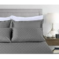 thumbnail image 5 of Threadmill Home Linen Cotton Twin XL Size Bed Sheet Set, Damask Jacquard Sateen, 3 Piece, Dark Grey, 5 of 5