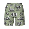 thumbnail image 4 of Lsque Mens Swim Trunks Farm Cows Pattern - Bathing Suit Compression Liner - Beach Swim Shorts Swimwear - (S-3XL) - Stretch Quick Dry -XX-Large, 4 of 9