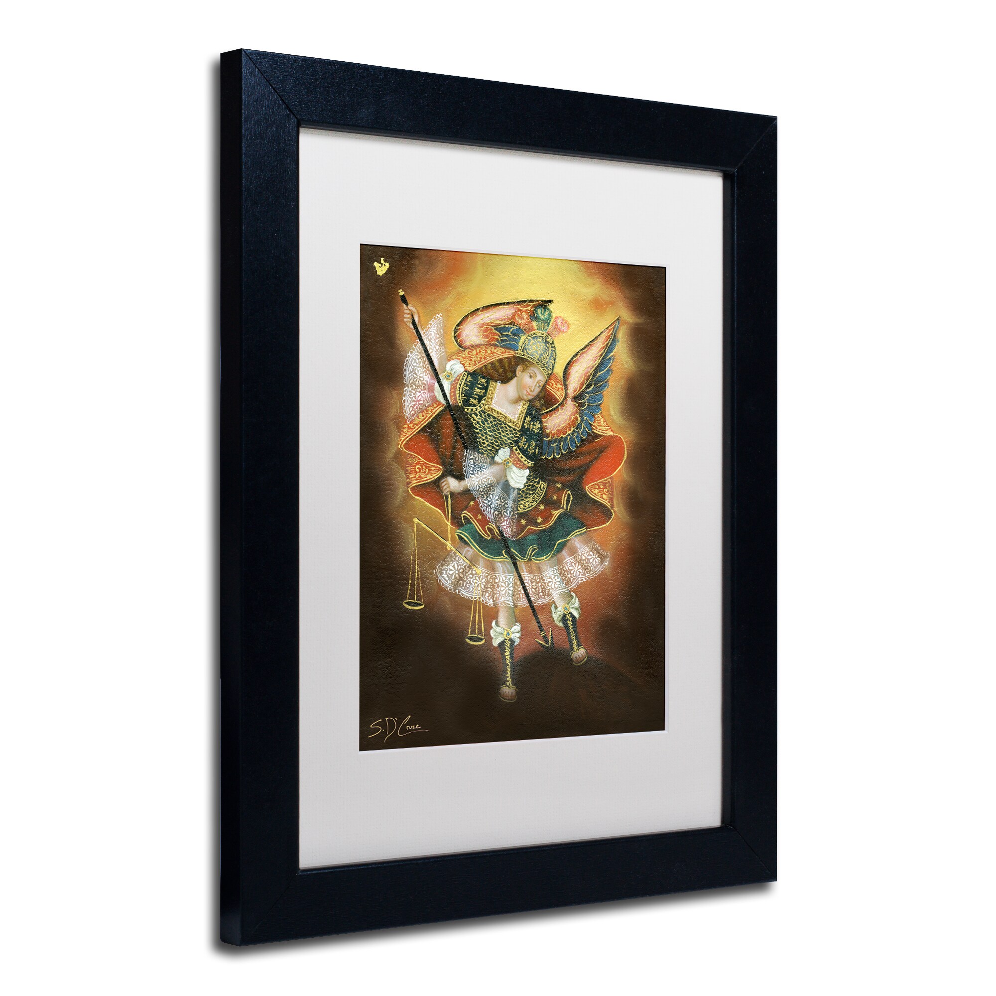 Trademark Fine Art "Angel Gabriel" Canvas Art by Masters Fine Art, White Matte, Black Frame