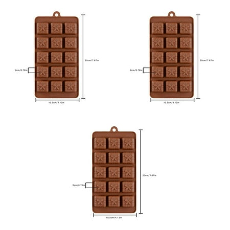 

3pcs Silicone 15 Gift Box Chocolate Mould [Brown] [0PP Bag]