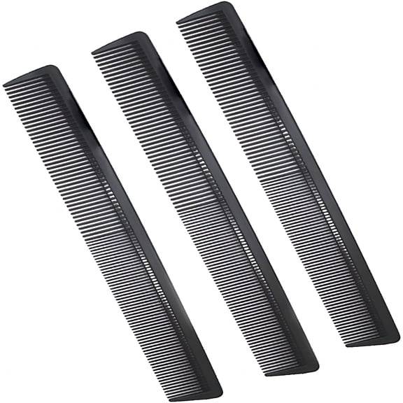 ACDANC 3 Pack Carbon Fiber Cutting Comb-Professional 8.15' Styling Comb for All Hair Types,Fine and Wide Tooth