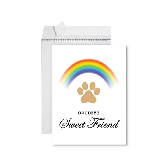 Koyal Wholesale Jumbo Pet Sympathy Card with Envelope, Sorry For Your Loss Card, Goodbye Sweet Friend, Pet Loss, 1-Pk