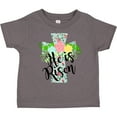 thumbnail image 3 of Inktastic He is Risen Floral Print Cross with Beautiful Flowers Boys or Girls Toddler T-Shirt, 3 of 5