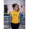 thumbnail image 2 of Beauty Lettering With Daisy  T-Shirt Women -Image by Shutterstock, Female XX-Large, 2 of 4