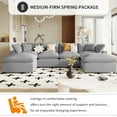 thumbnail image 5 of Harper & Bright Designs Convertible Modular Sectional Sofa with 2 Removable Ottomans & Pillows, Large U Shape Cloud Couch with Reversible Chaise for Living Room, Grey, 5 of 16