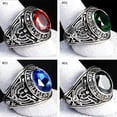 thumbnail image 2 of GKNET Mens Rings Stainless Steel Siam Red United States Army Military Finger Ring Gift-Blue-11, 2 of 9