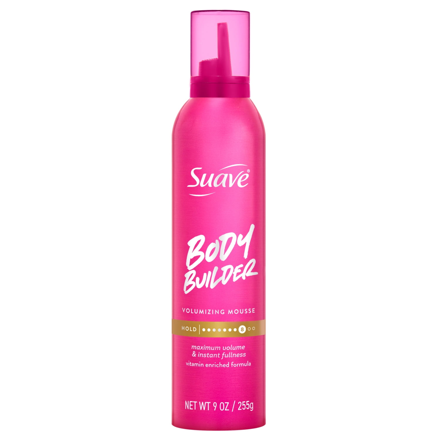 Suave Body Builder Volumizing Hair Mousse, Lightweight, Soft Hold, Fullness & Lift, 9 OZ