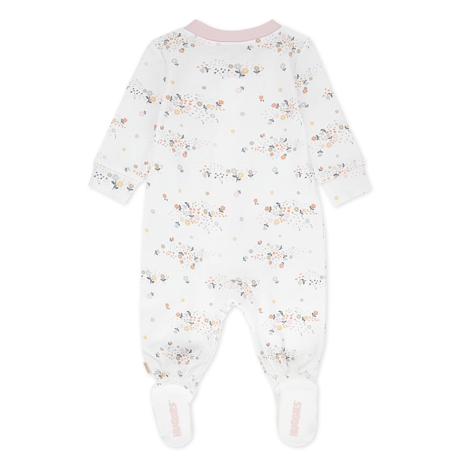 Huggies Baby Girls Printed Organic Cotton Sleep and Play, Sizes NB-9M
