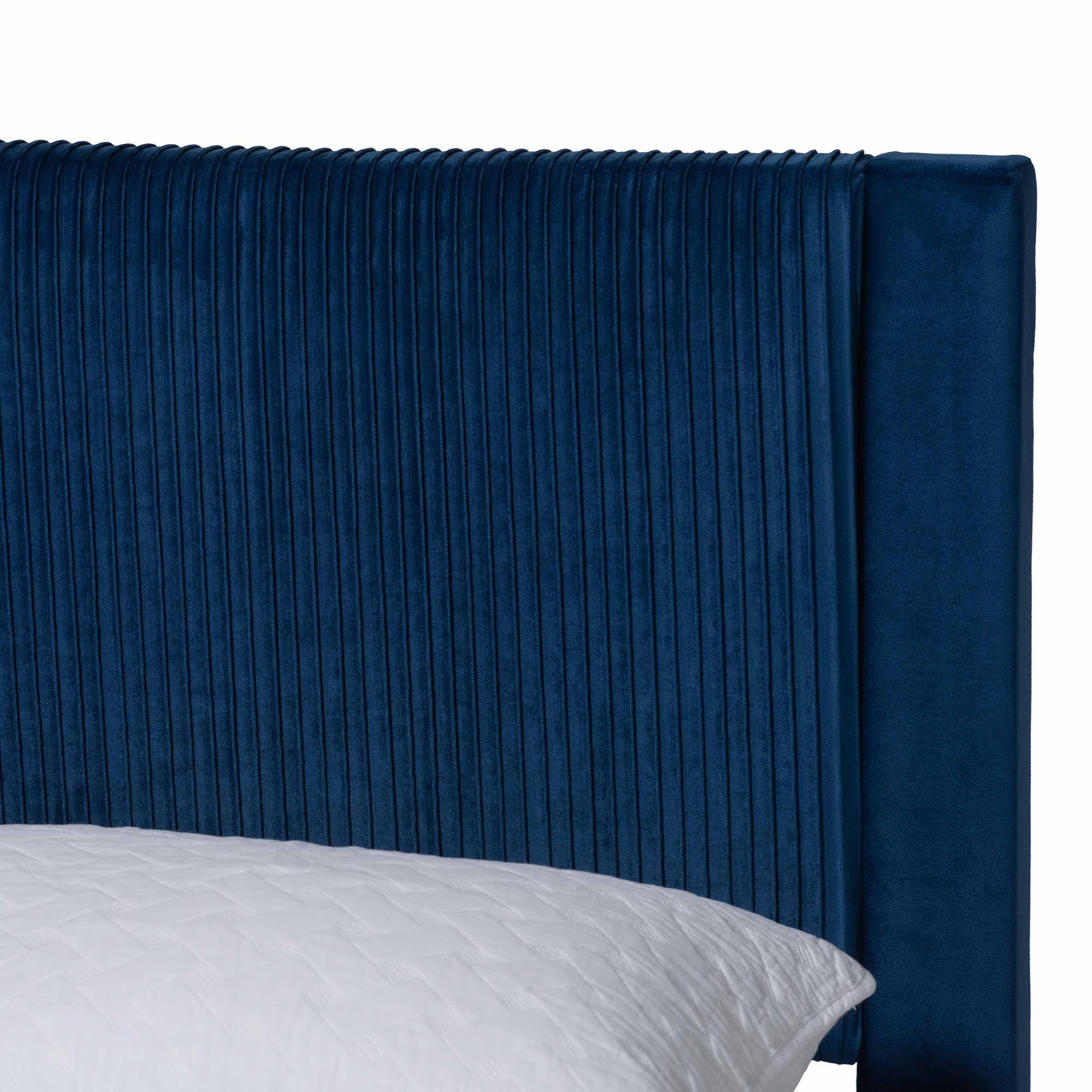 Baxton Studio Elora Modern Storage Bed, Queen, Navy Blue