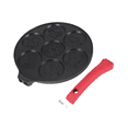 thumbnail image 4 of 2X Pancake Maker - Non-Stick Pancake Pan Griddle Grill Pan Mini Crepe Maker 7-Mold with Silicone Handle, Black Animal, 4 of 8