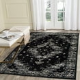 thumbnail image 2 of Ox Bay Aura 5'2" x 7'2" Black/Gray Medallion Performance Adult Indoor Area Rug, 2 of 9